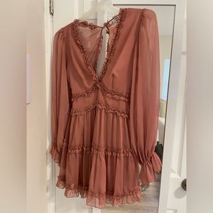 FashionNova Pink Ruffle Dress